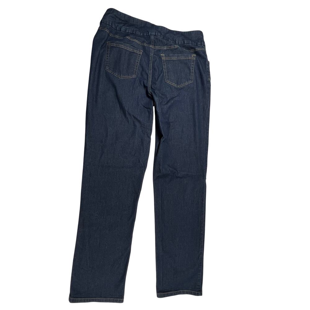 WOMAN WITHIN Pull On Jeans Womens 20W Tall Dark Wash Stretch Denim Pants - Picture 3 of 9